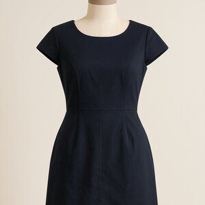 Dressbarn Denim-Look Short Sleeve Sheath Dress Size 8